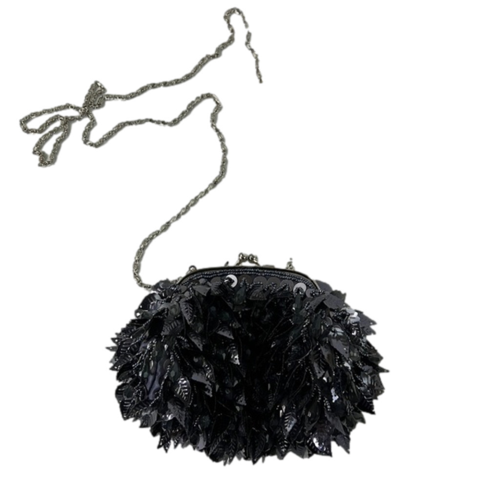 Gorgeous Leaf Bead  Crossbody Purse